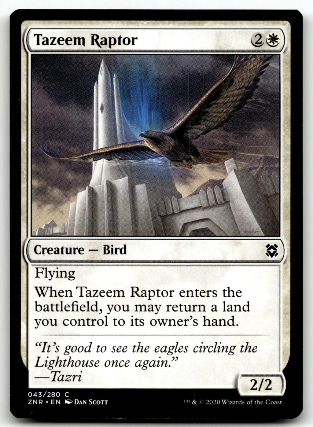 Tazeem Raptor 43 Common Zendikar Rising Magic: The Gathering Near Mint