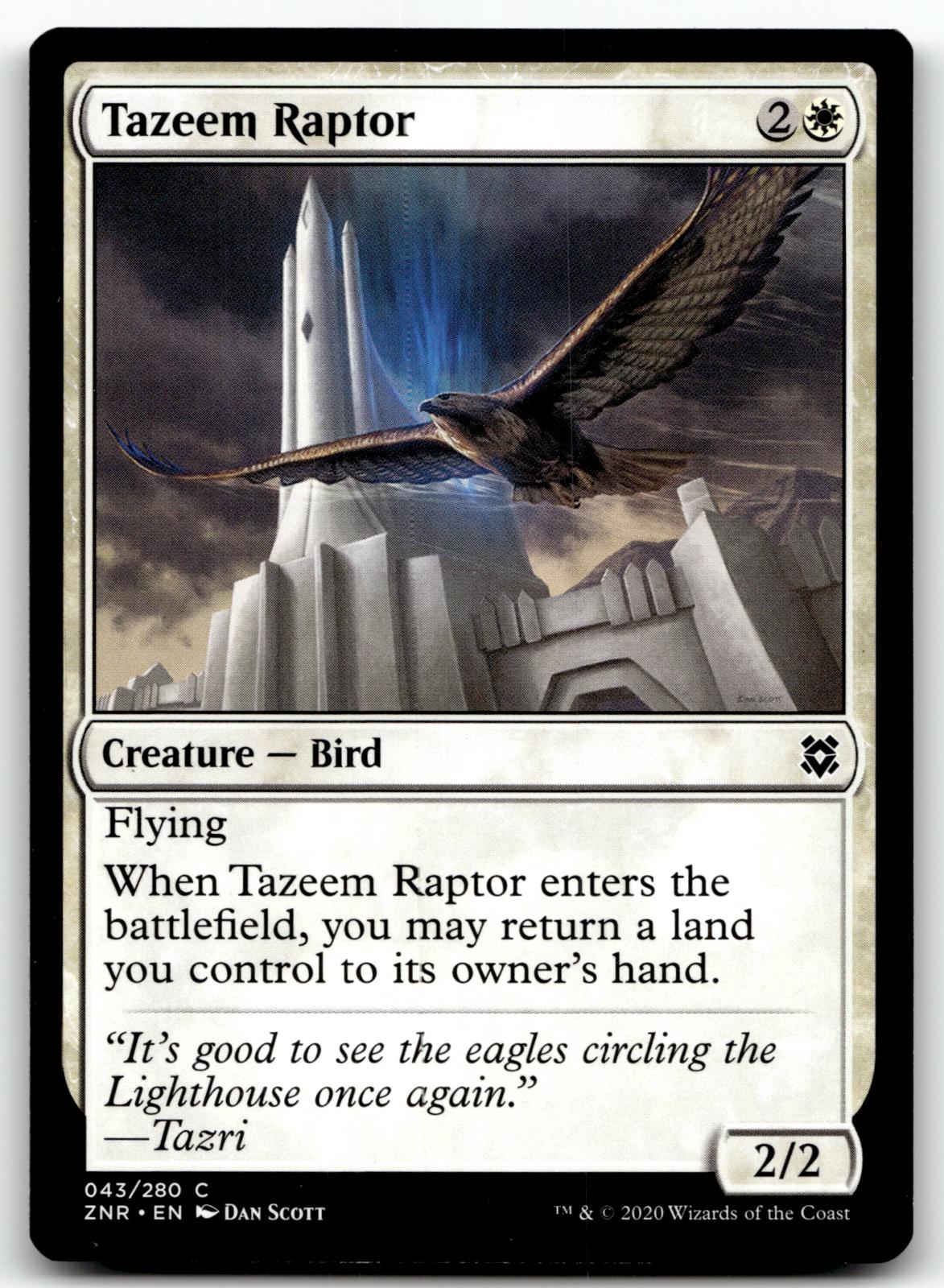 Tazeem Raptor 43 Common Zendikar Rising Magic: The Gathering Near Mint