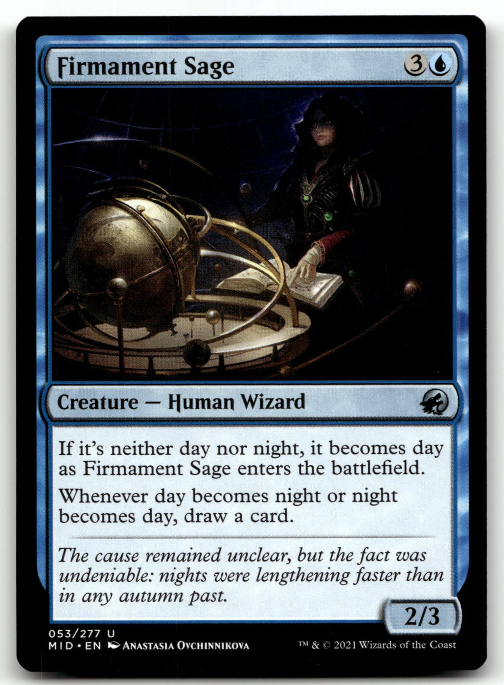 Firmament Sage 53 Uncommon Innistrad: Midnight Hunt Magic: The Gathering NM