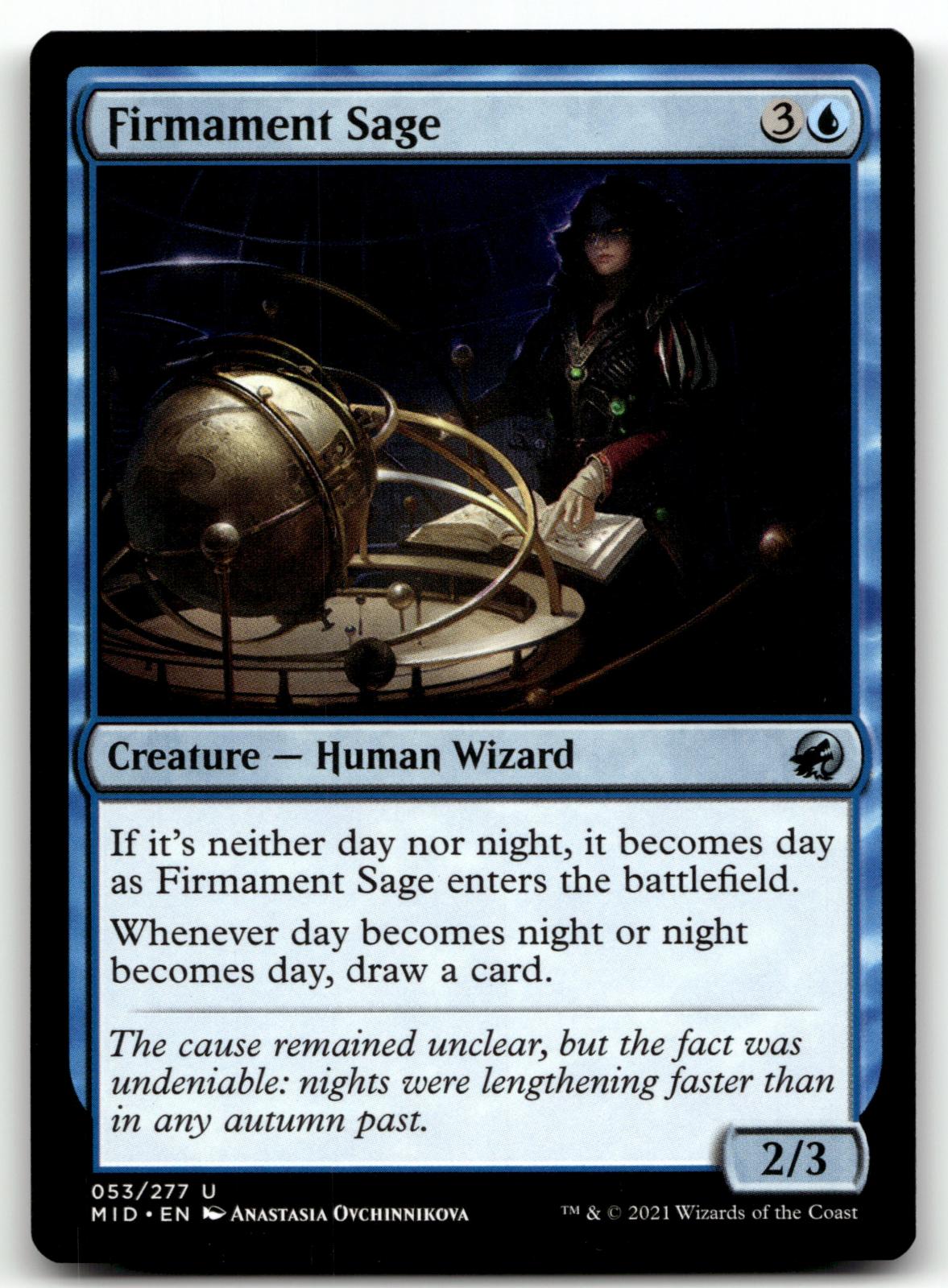 Firmament Sage 53 Uncommon Innistrad: Midnight Hunt Magic: The Gathering NM