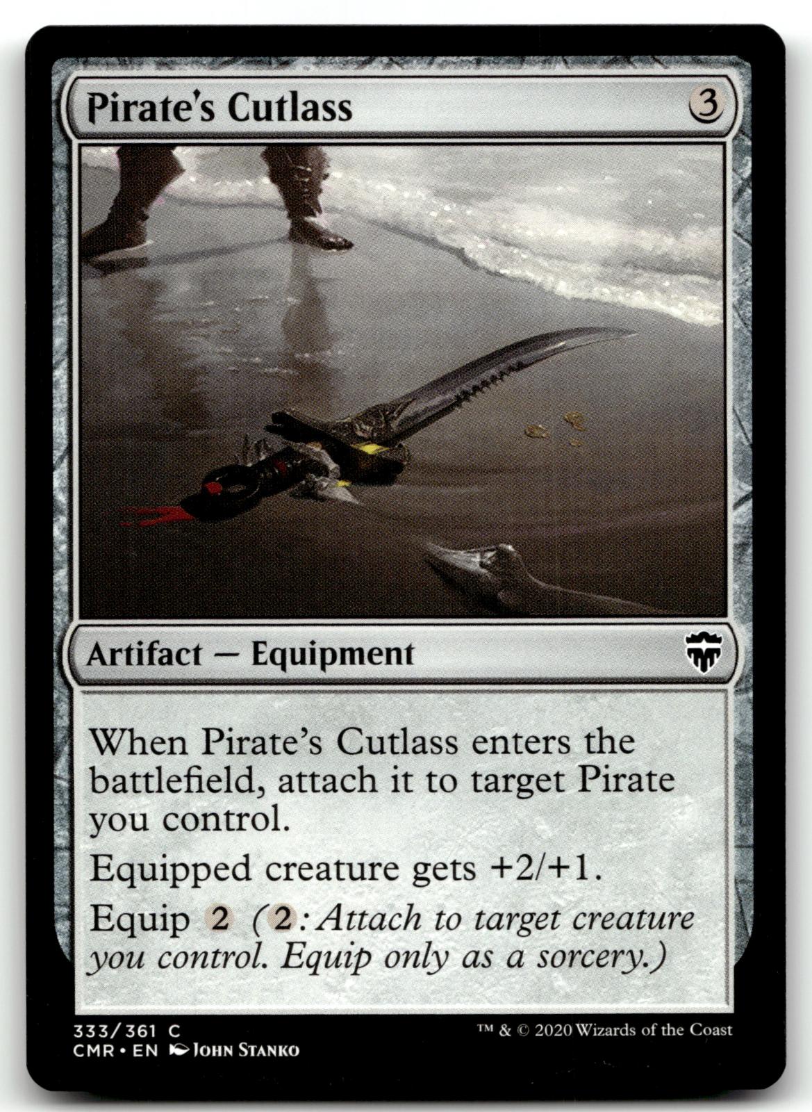Pirate's Cutlass 333 Common Commander Legends Magic: The Gathering Near Mint
