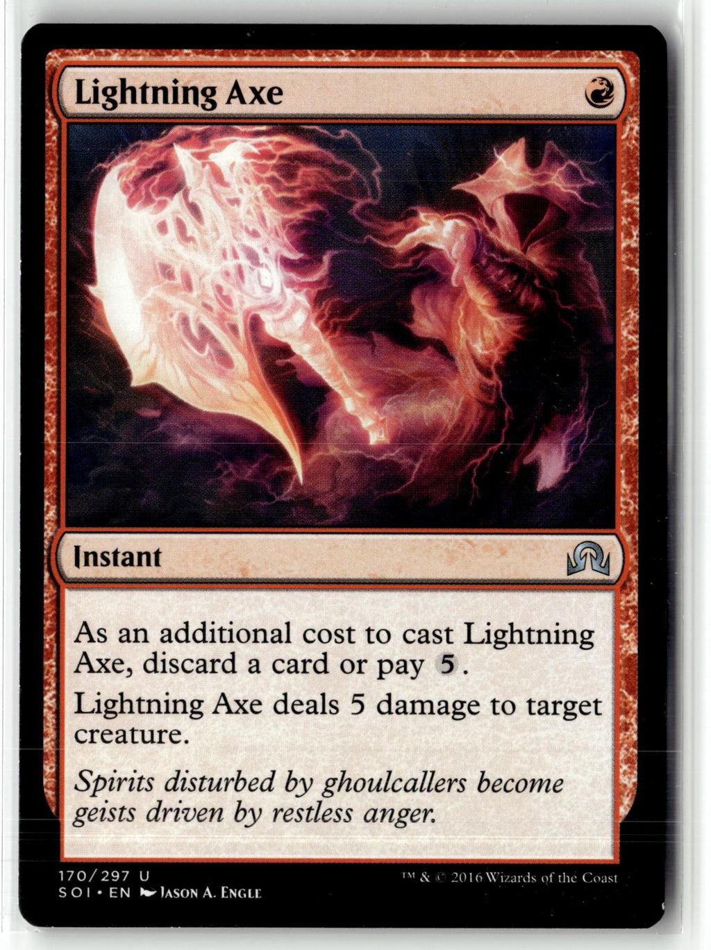 Lightning Axe 170 Uncommon Shadows over Innistrad Magic: The Gathering Near Mint