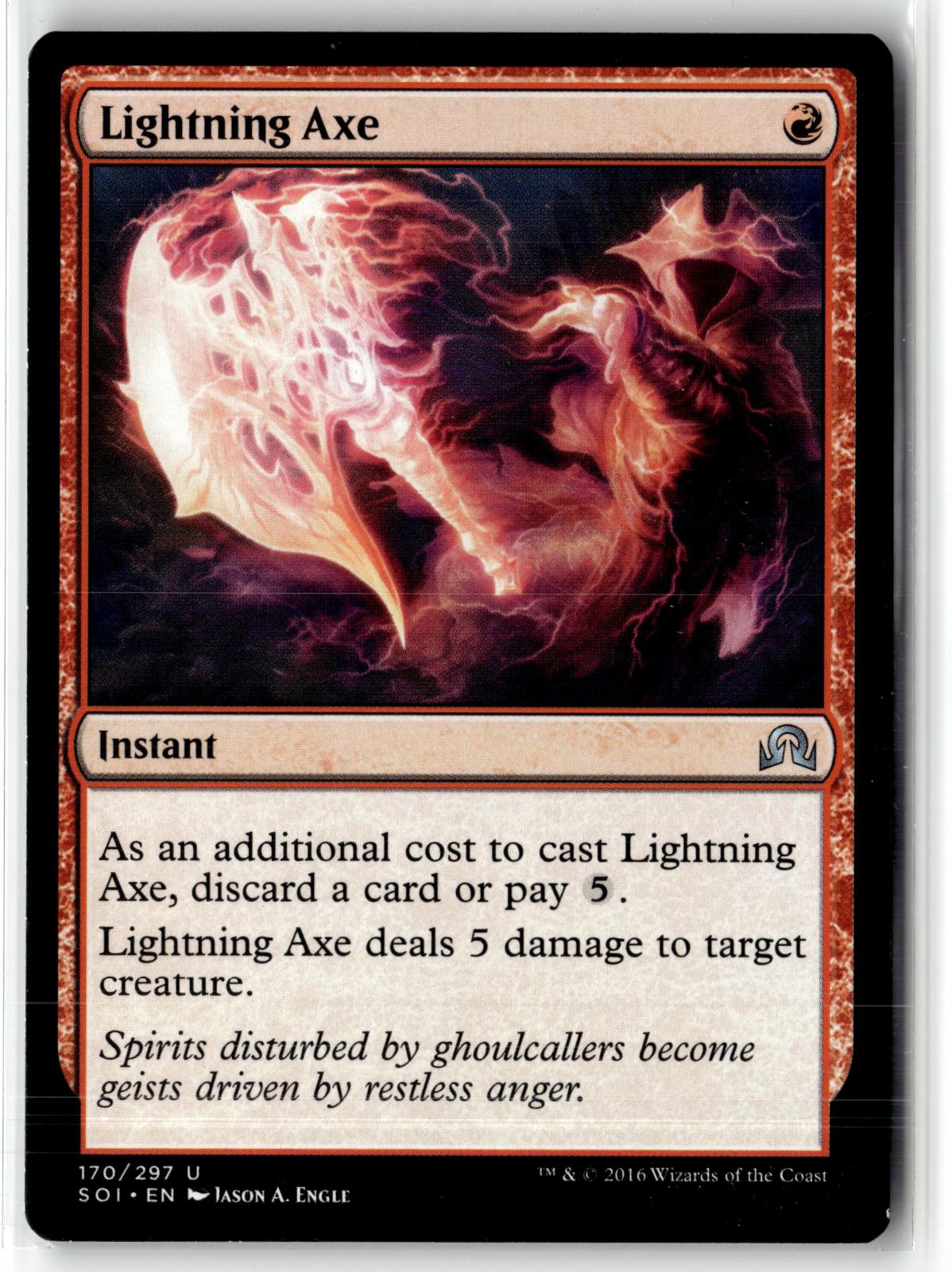 Lightning Axe 170 Uncommon Shadows over Innistrad Magic: The Gathering Near Mint