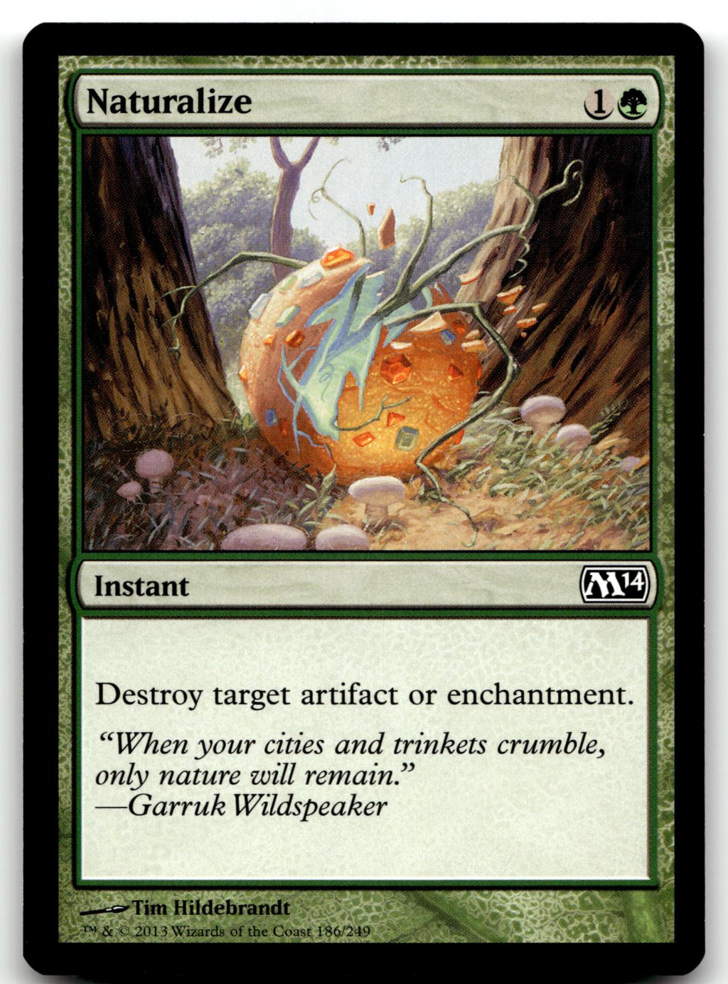 Naturalize 186 Common Magic 2014 (M14) Magic: The Gathering Near Mint