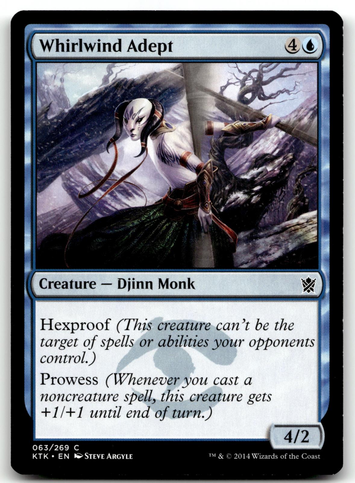 Whirlwind Adept 63 Common Khans of Tarkir Magic: The Gathering Near Mint