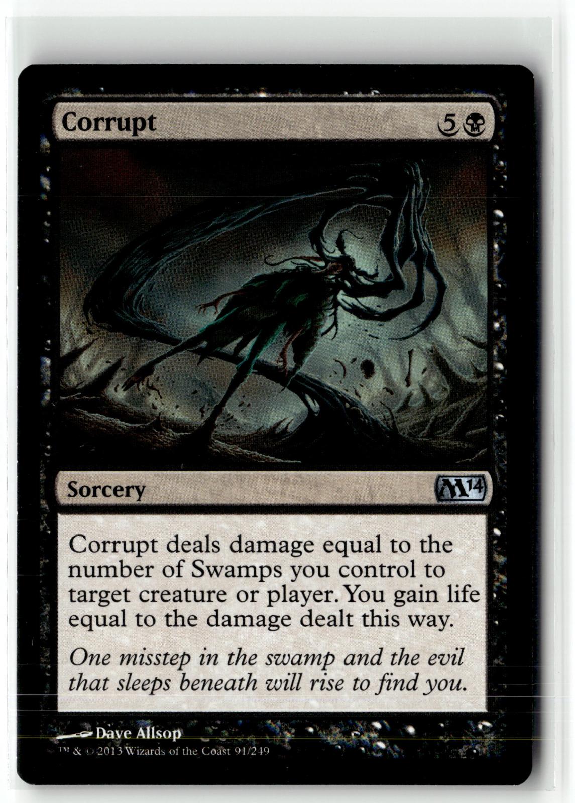 Corrupt 91 Uncommon Magic 2014 (M14) Magic: The Gathering Near Mint