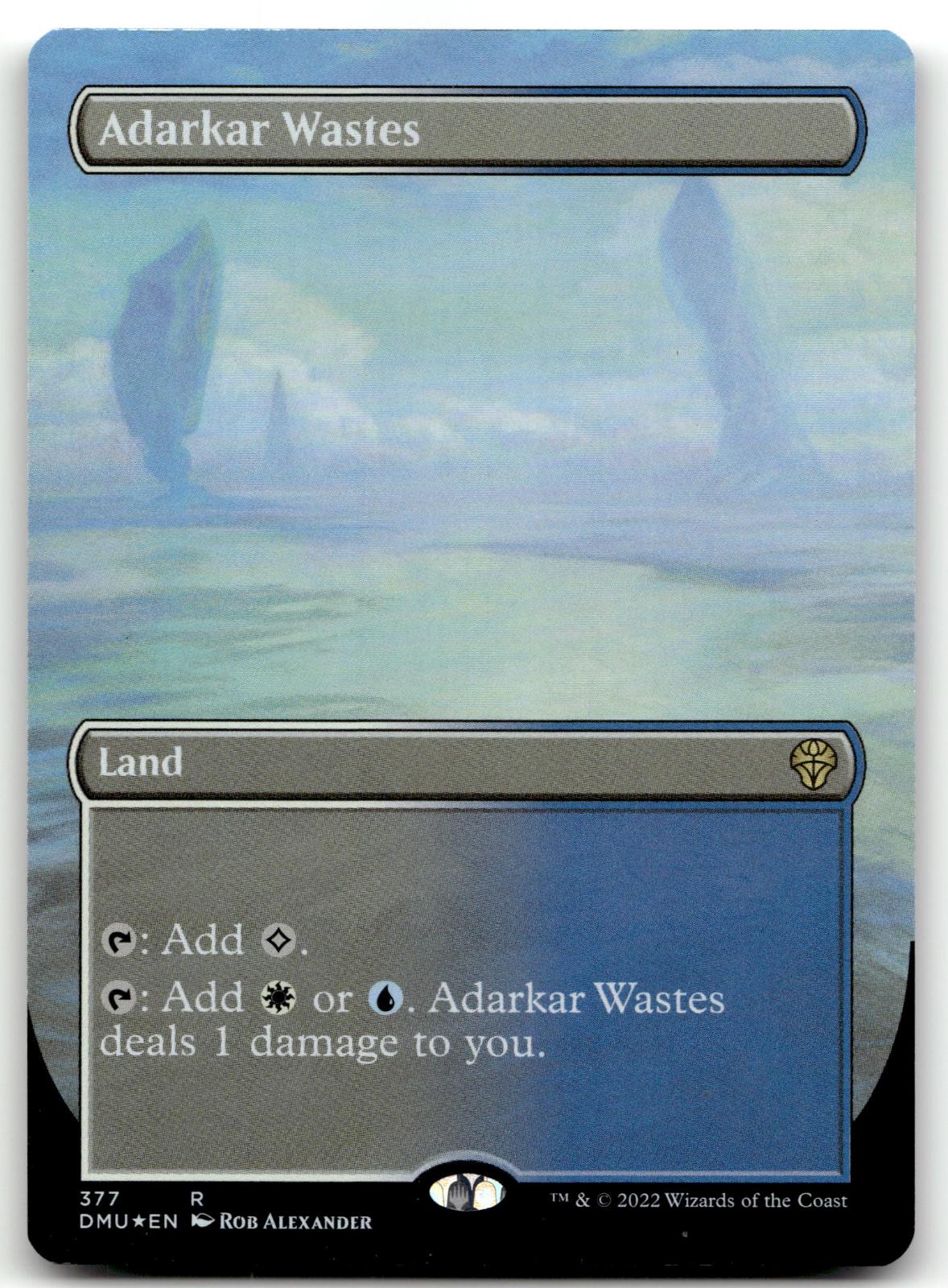 Adarkar Wastes (Borderless) 377 Rare Dominaria United Magic: The Gathering NM