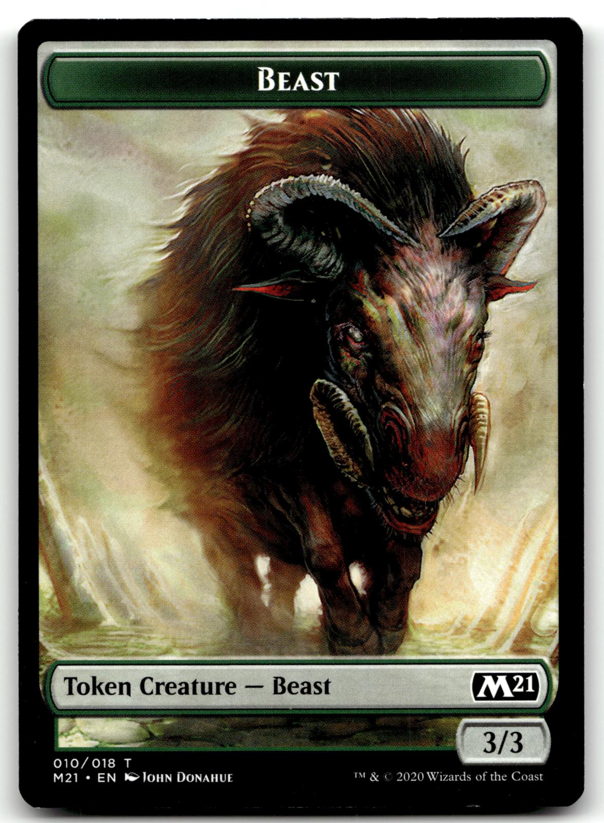 Beast Token 10 Token Core Set 2021 Magic: The Gathering Near Mint