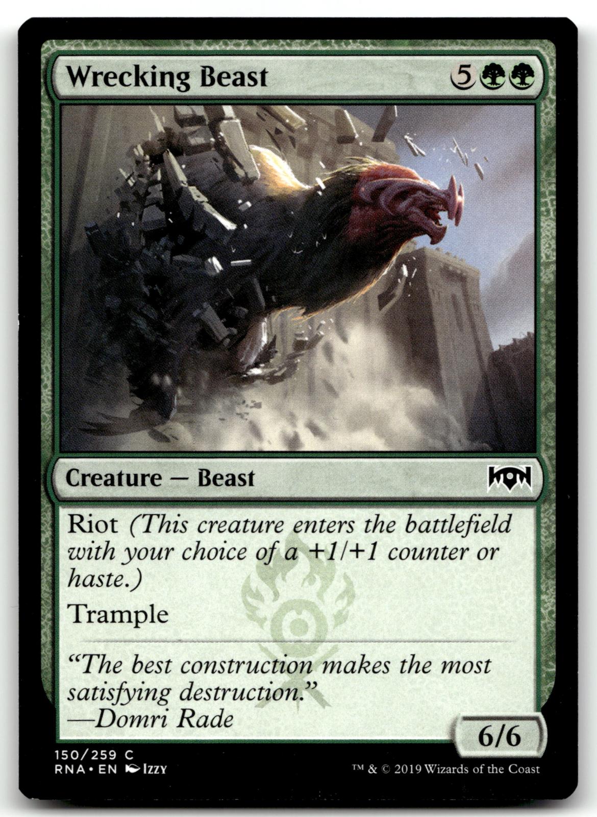 Wrecking Beast 150 Common Ravnica Allegiance Magic: The Gathering Near Mint