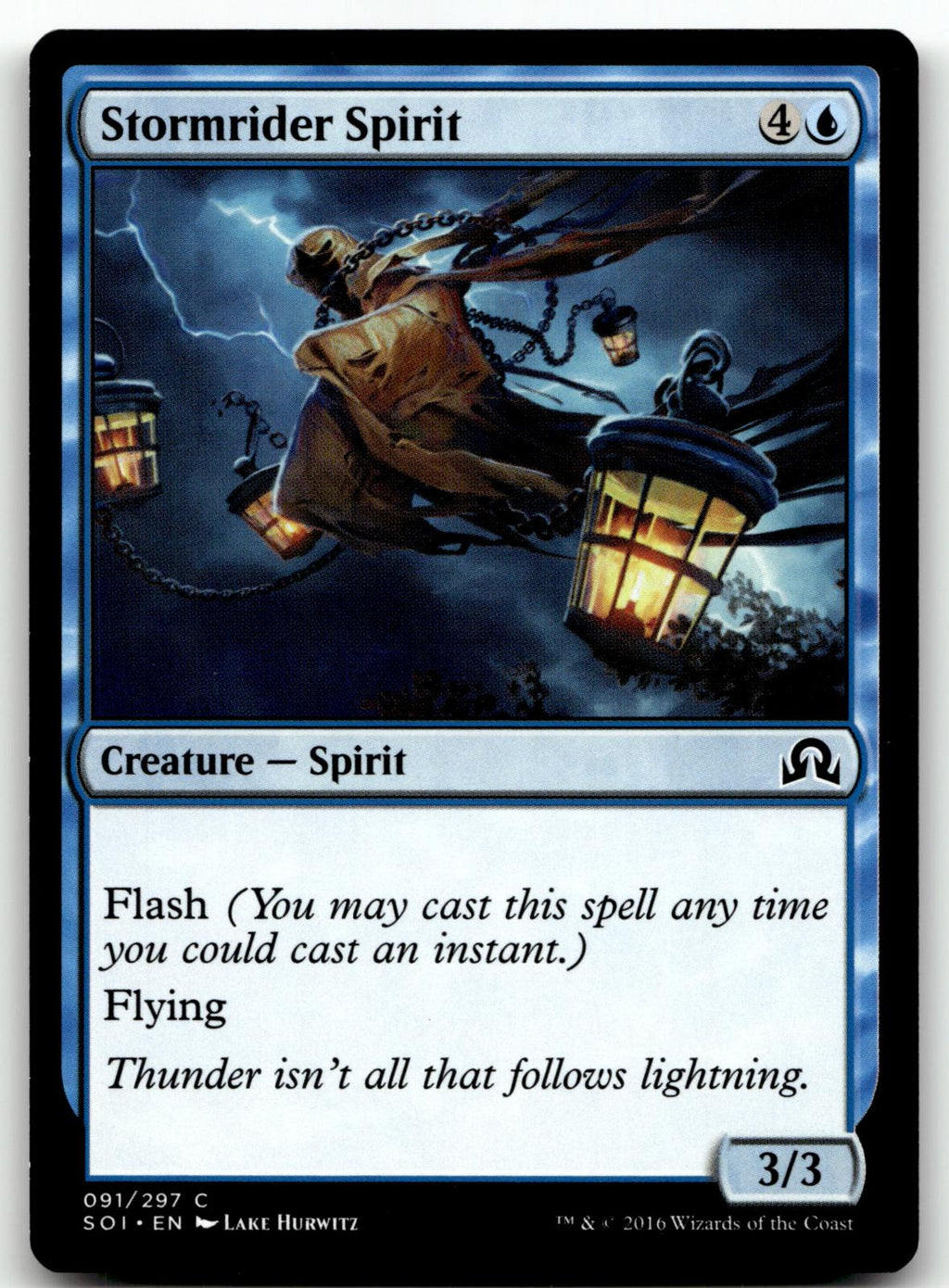 Stormrider Spirit 91 Common Shadows over Innistrad Magic: The Gathering NM