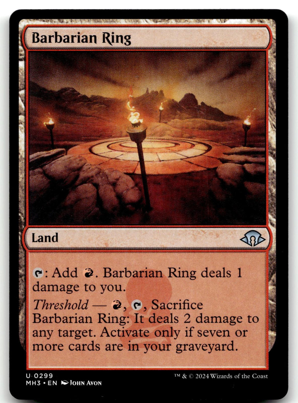 Barbarian Ring 299 Uncommon Modern Horizons 3 Magic: The Gathering Near Mint