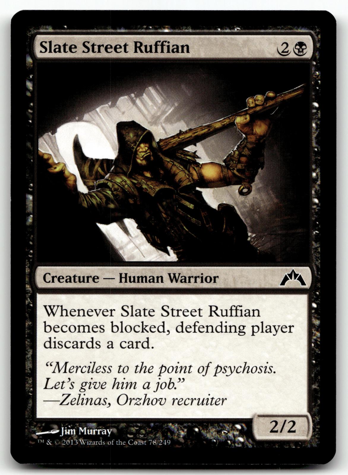 Slate Street Ruffian 78 Common Gatecrash Magic: The Gathering Near Mint