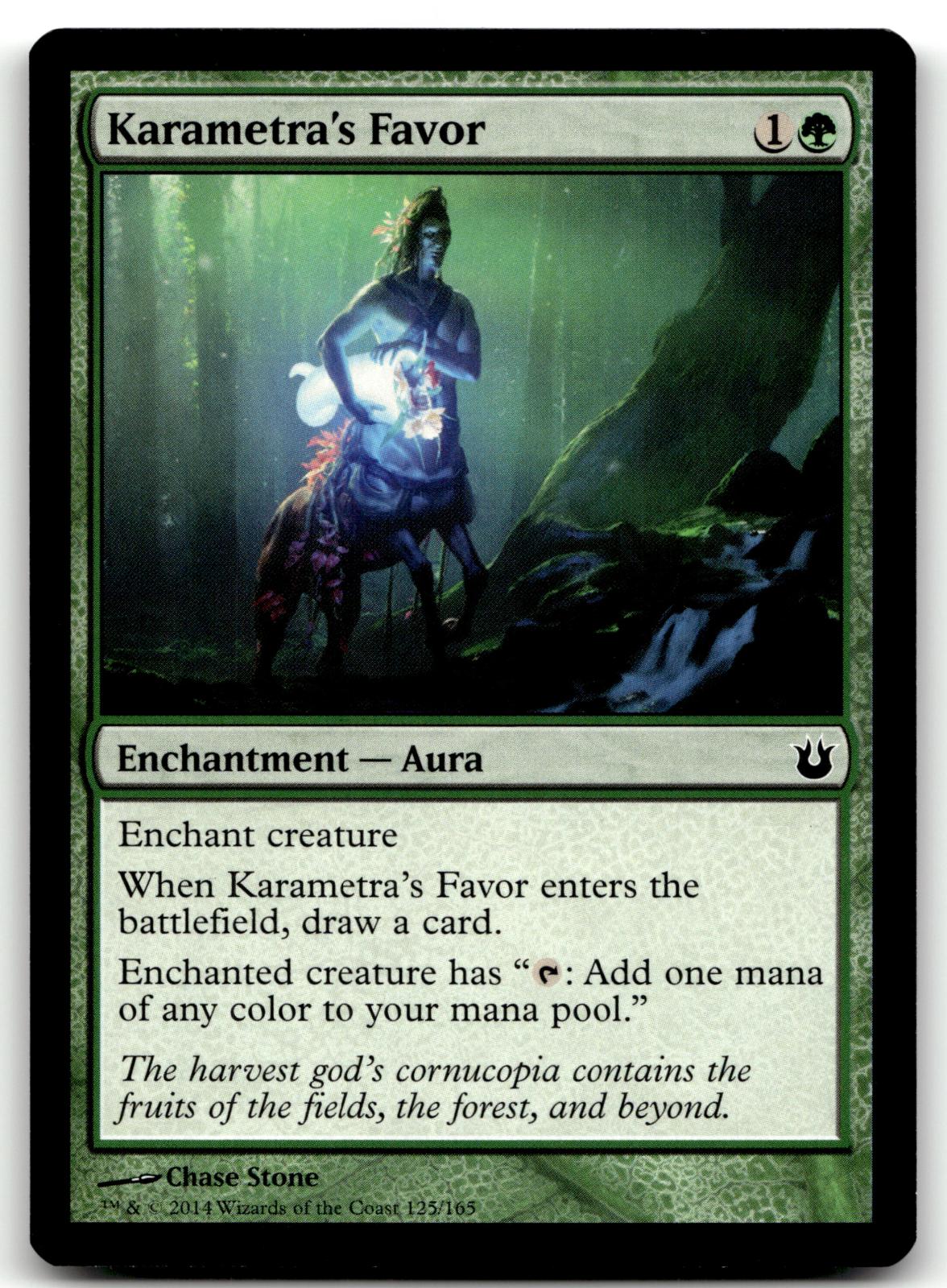 Karametra's Favor 125 Common Born of the Gods Magic: The Gathering Near Mint