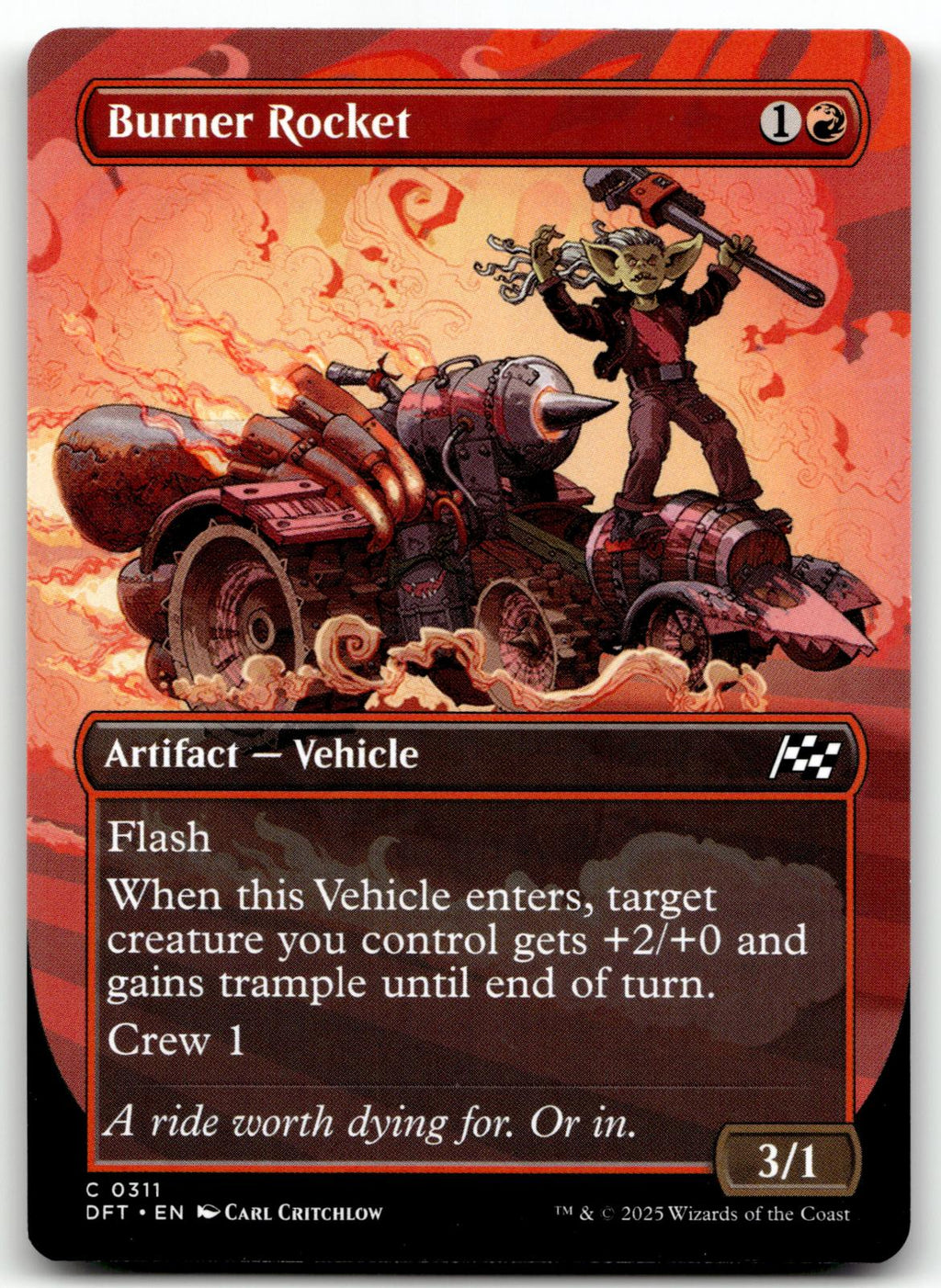 Burner Rocket (Borderless) 311 Common Aetherdrift Magic: The Gathering Near Mint