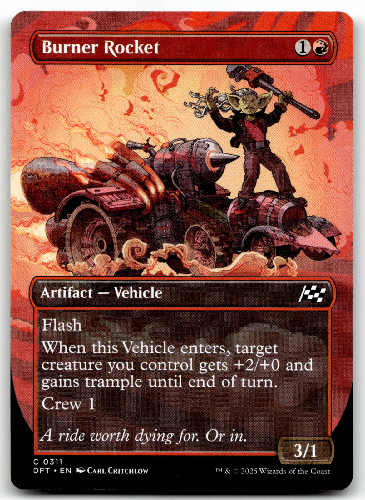 Burner Rocket (Borderless) 311 Common Aetherdrift Magic: The Gathering Near Mint