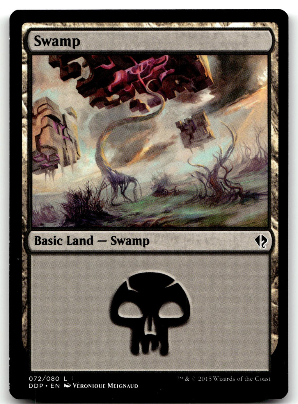 Swamp (072) 72 Land Duel Decks: Zendikar vs. Eldrazi Magic: The Gathering NM