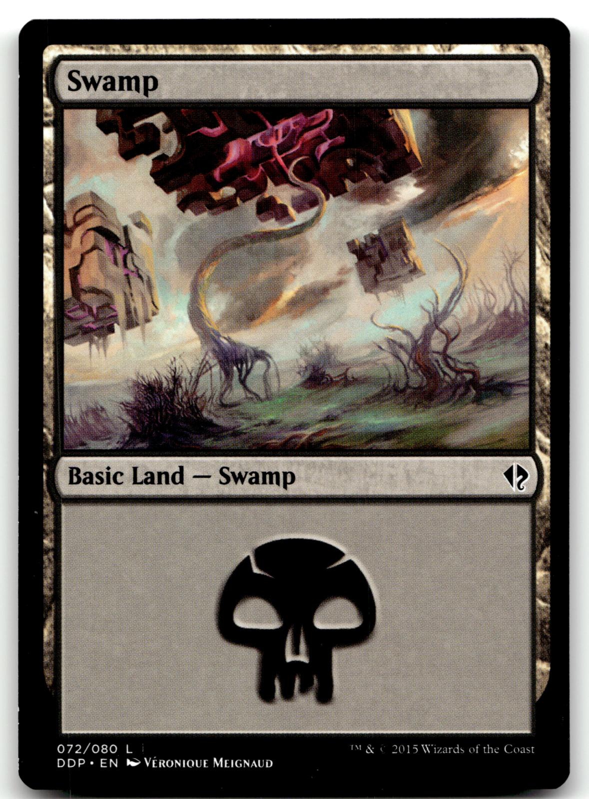 Swamp (072) 72 Land Duel Decks: Zendikar vs. Eldrazi Magic: The Gathering NM