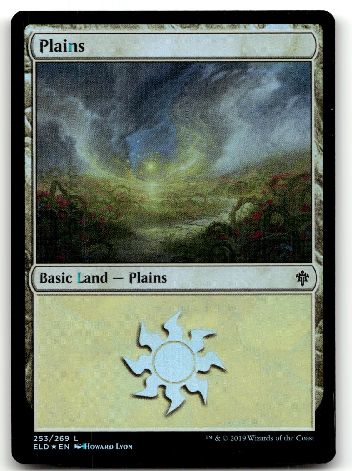 Plains (253) 253 Land Throne of Eldraine Magic: The Gathering Foil Near Mint