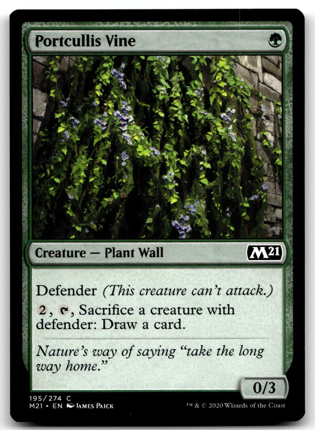 Portcullis Vine 195 Common Core Set 2021 Magic: The Gathering Near Mint