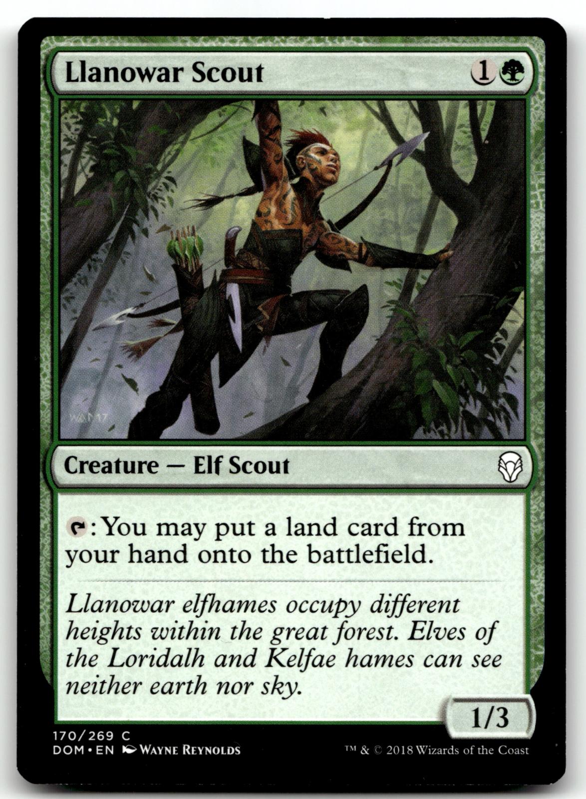 Llanowar Scout 170 Common Dominaria Magic: The Gathering Near Mint