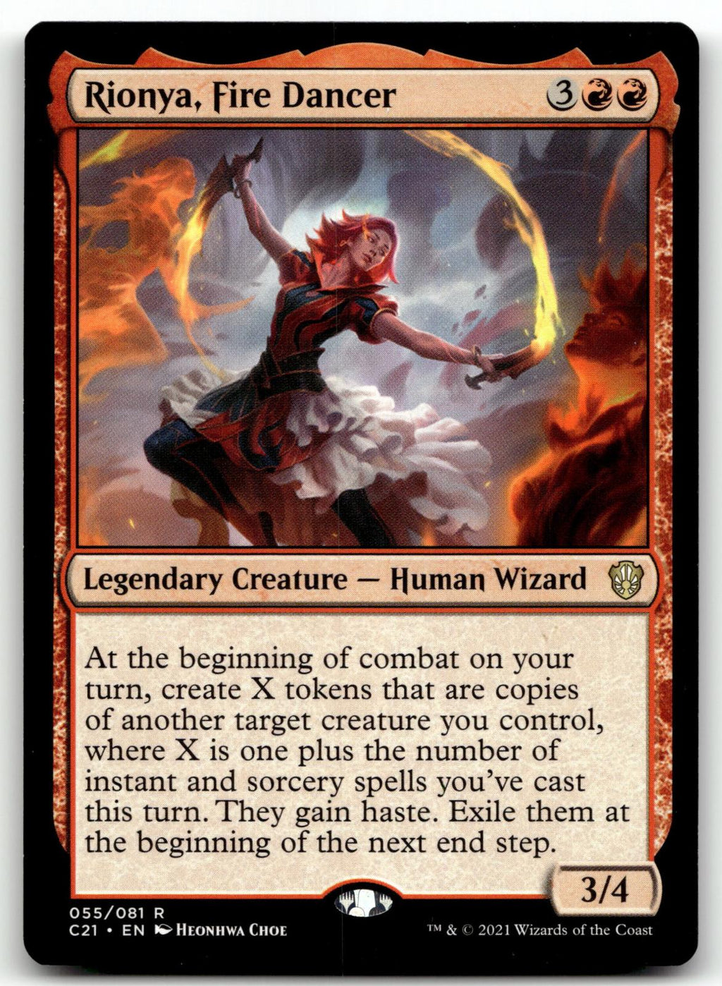 Rionya, Fire Dancer 55 Rare Commander 2021 Magic: The Gathering Near Mint