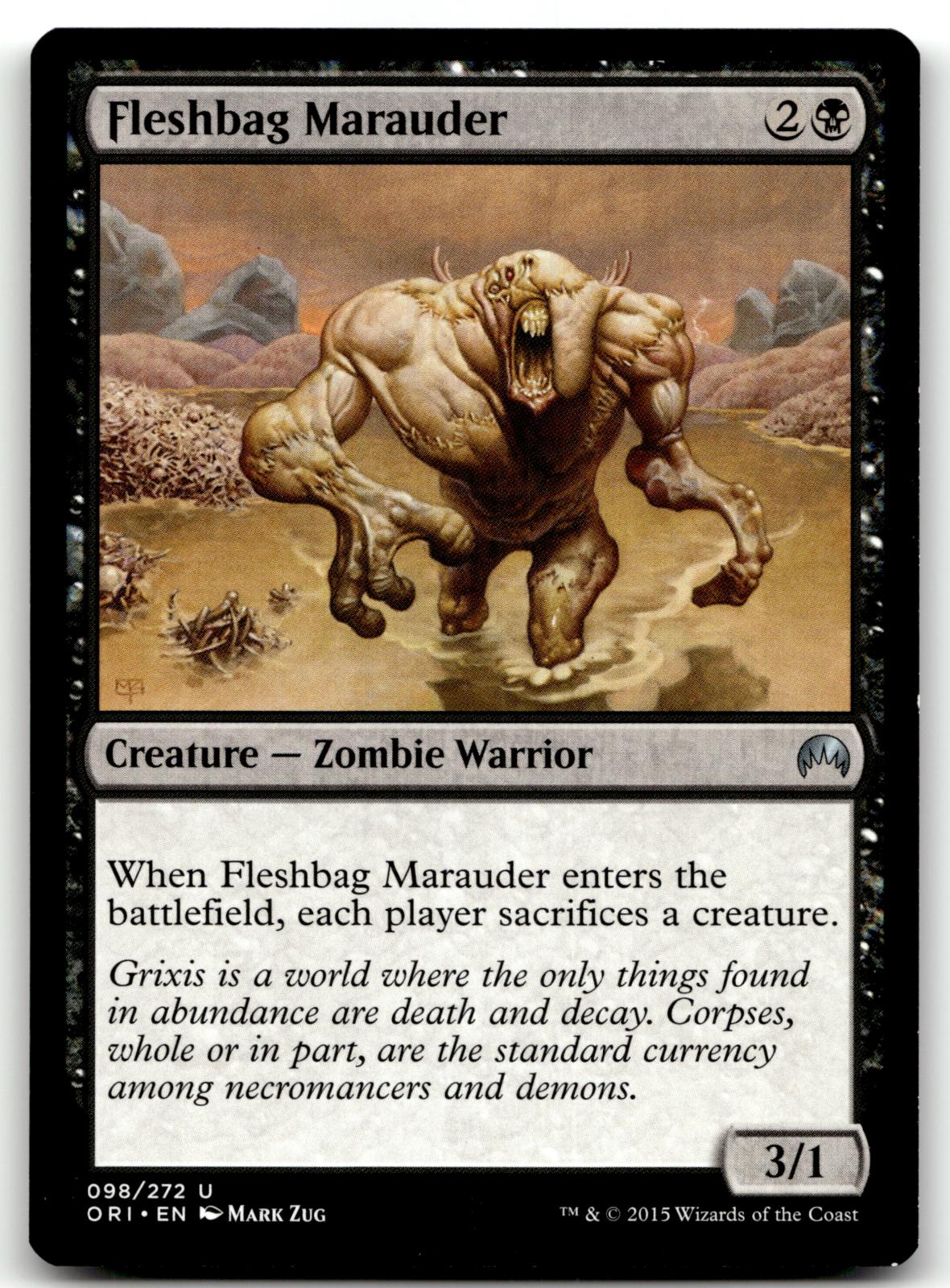 Fleshbag Marauder 98 Uncommon Magic Origins Magic: The Gathering Near Mint