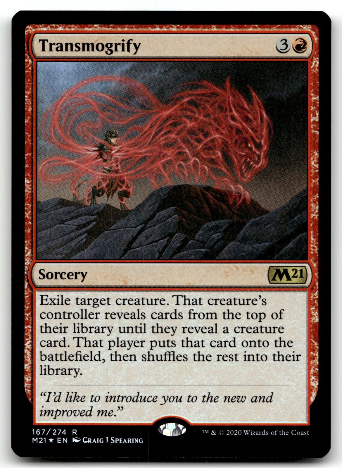 Transmogrify 167 Rare Core Set 2021 Magic: The Gathering Foil Near Mint