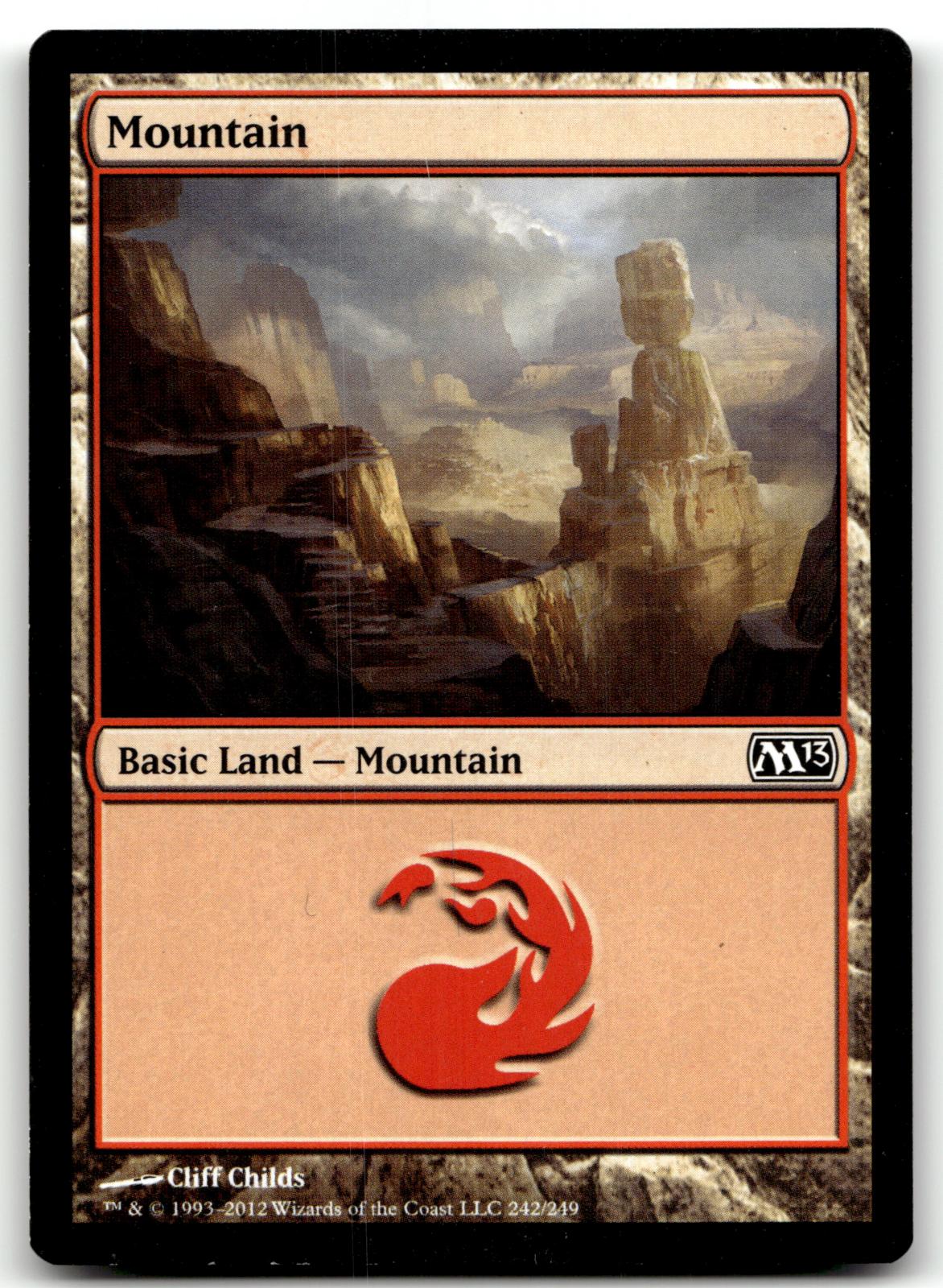 Mountain (242) 242 Land Magic 2012 (M12) Magic: The Gathering Near Mint
