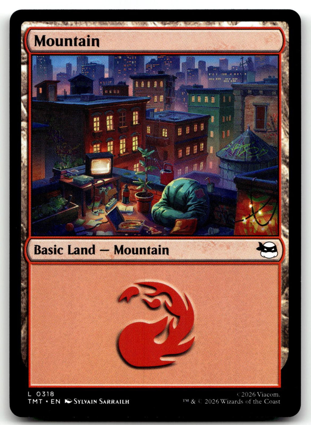 Mountain (0318) 0318 Land Teenage Mutant Ninja Turtles Magic: The Gathering NM