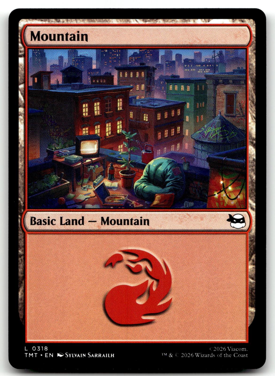 Mountain (0318) 0318 Land Teenage Mutant Ninja Turtles Magic: The Gathering NM