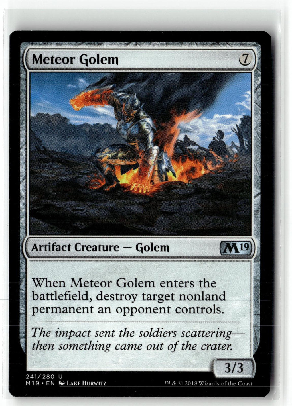 Meteor Golem 241 Uncommon Core Set 2019 Magic: The Gathering Near Mint
