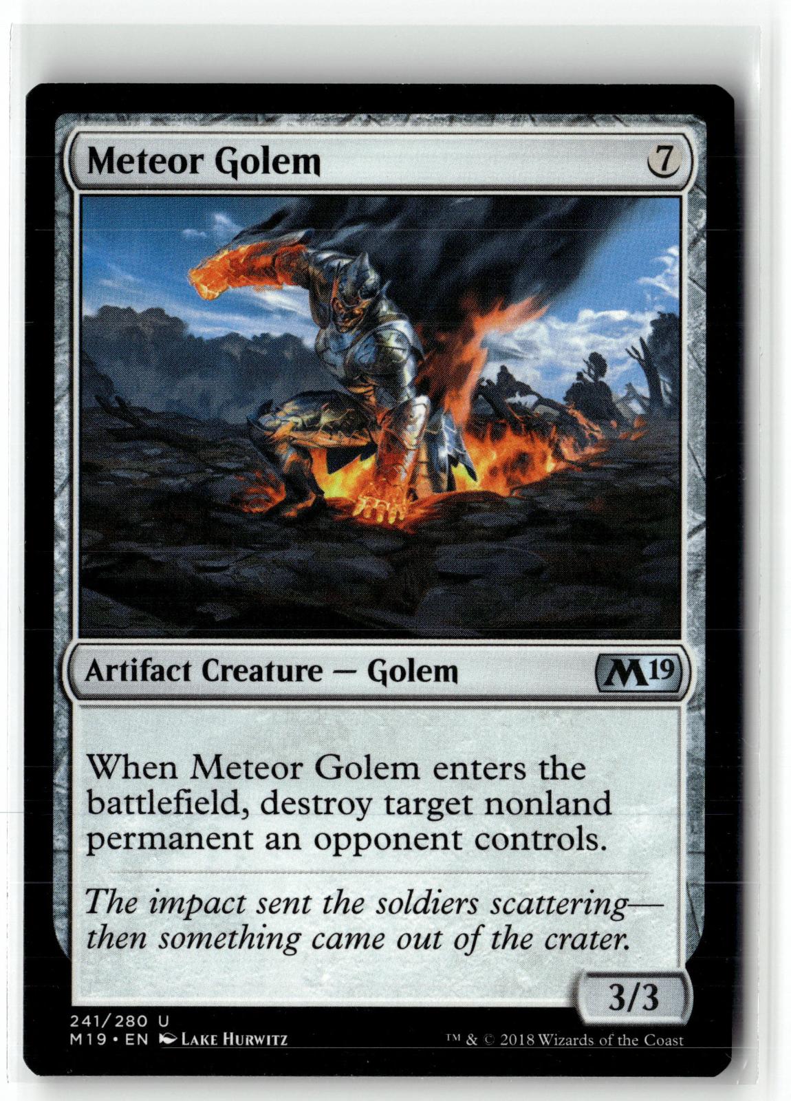 Meteor Golem 241 Uncommon Core Set 2019 Magic: The Gathering Near Mint