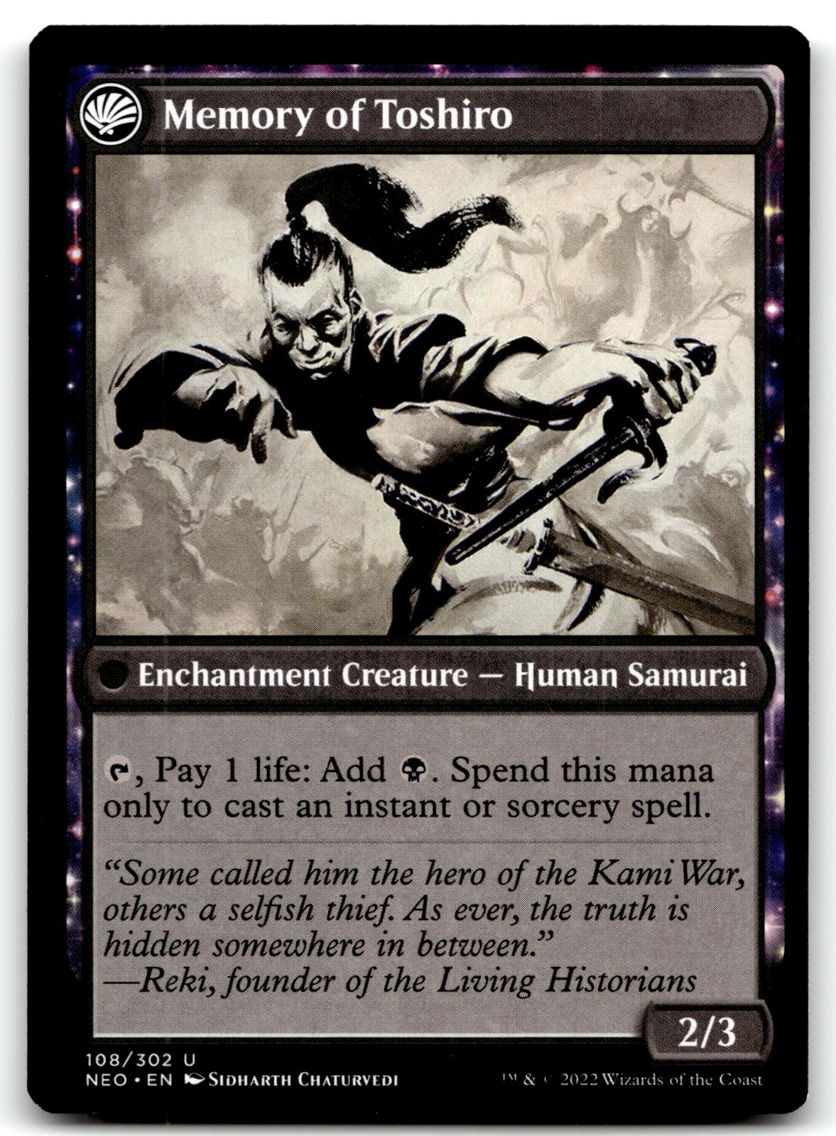 Life of Toshiro Umezawa // Memory of Toshiro 108 Kamigawa: Neon Dynasty Magic: The Gathering NM