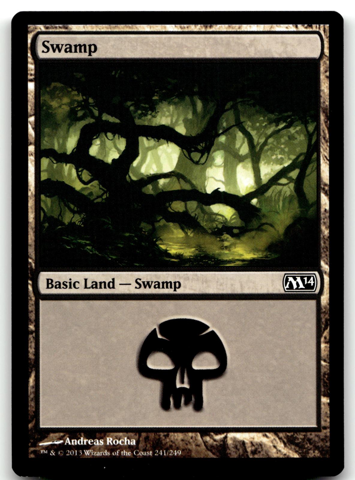 Swamp (241) 241 Land Magic 2014 (M14) Magic: The Gathering Near Mint