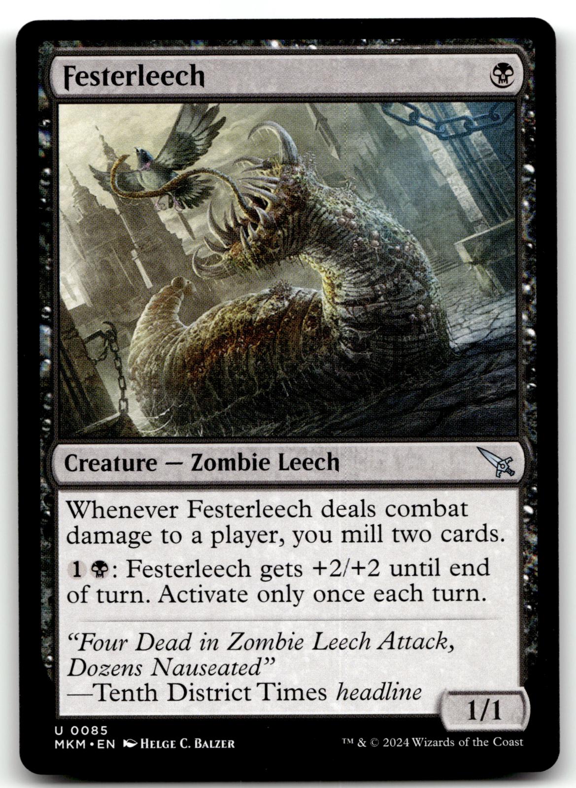 Festerleech 85 Uncommon Murders at Karlov Manor Magic: The Gathering Near Mint