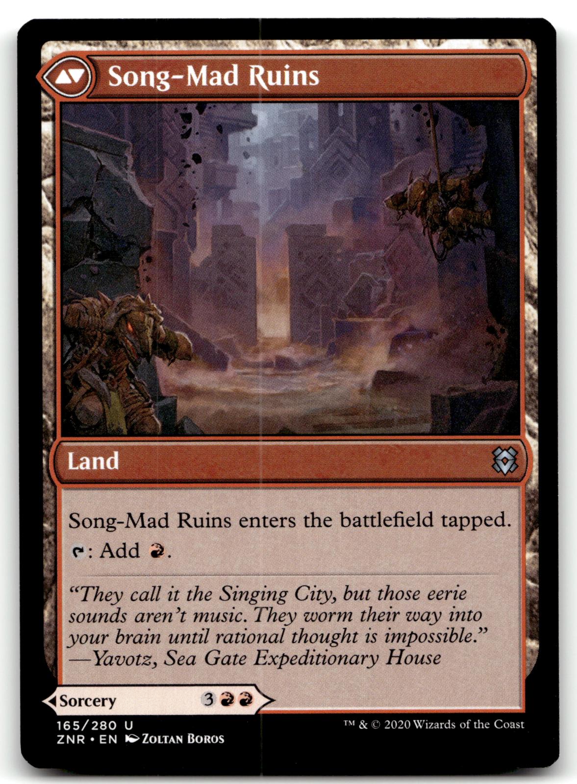 Song-Mad Treachery 165 Uncommon Zendikar Rising Magic: The Gathering Near Mint