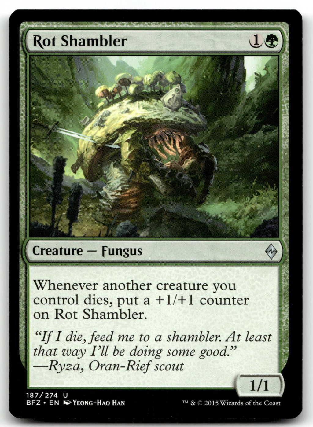 Rot Shambler 187 Uncommon Battle for Zendikar Magic: The Gathering Near Mint