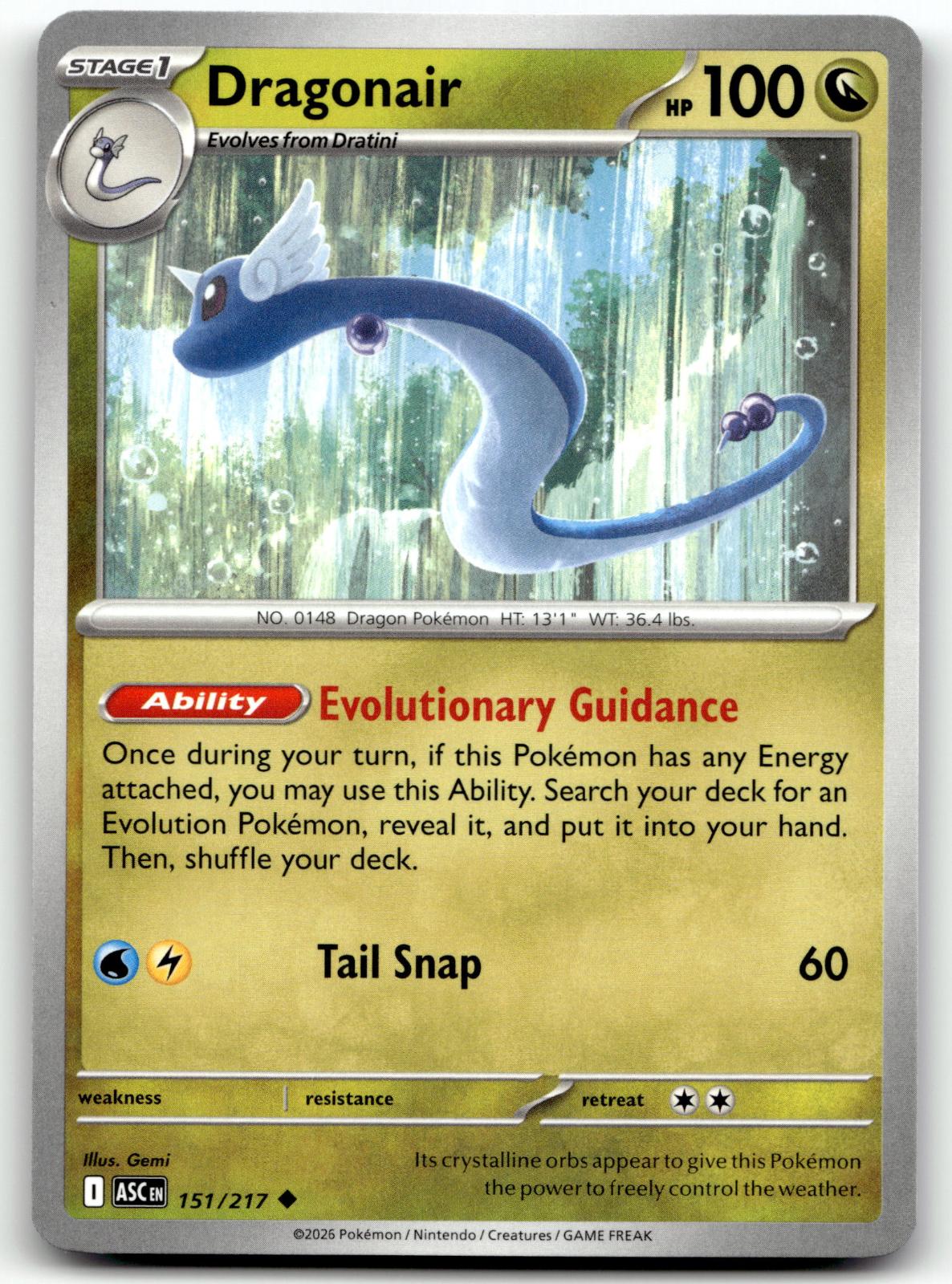 Dragonair 151/217 Uncommon Ascended Heroes Pokemon Near Mint