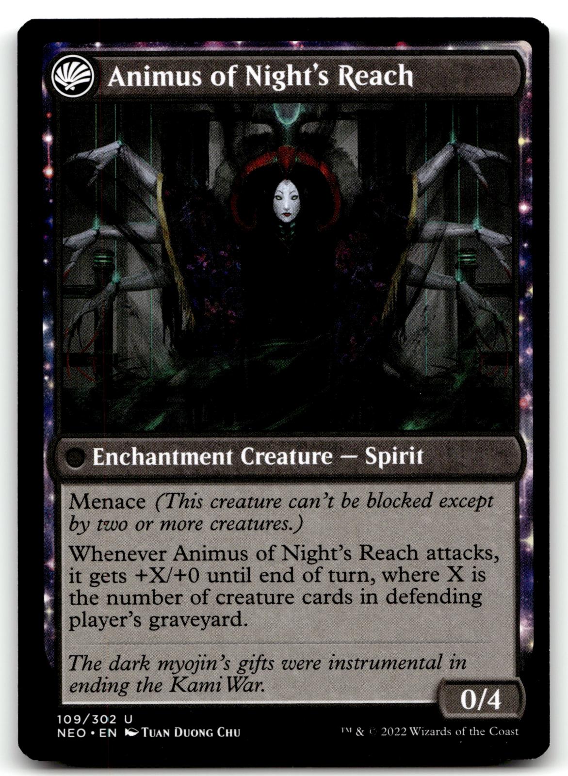 The Long Reach of Night 109 Kamigawa: Neon Dynasty Magic: The Gathering NM