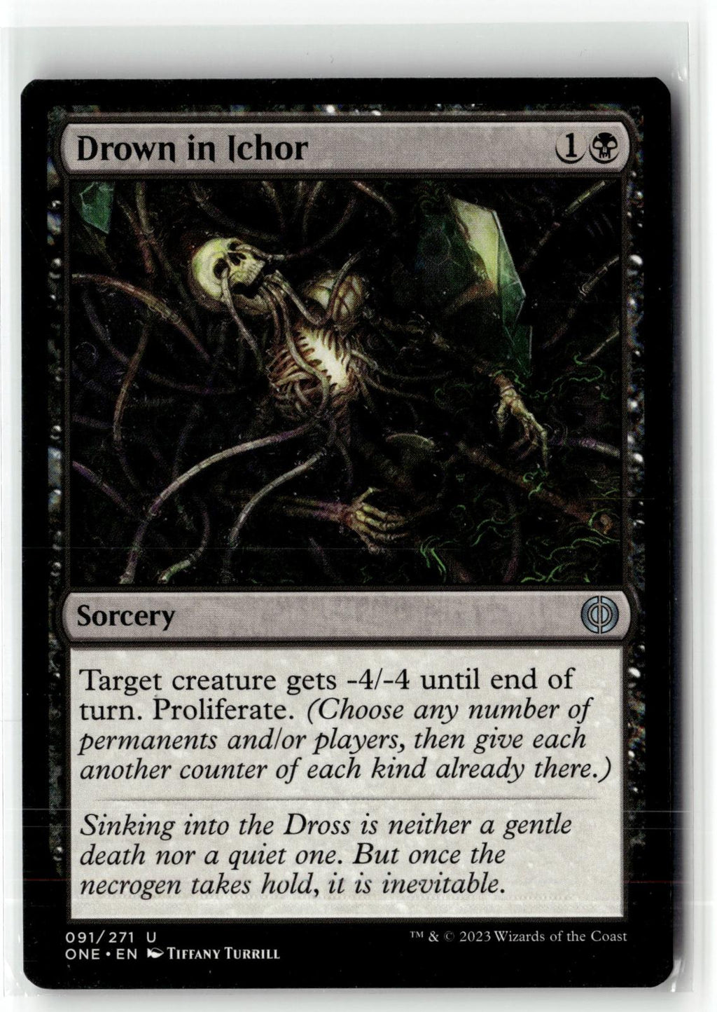Drown in Ichor 91 Uncommon Phyrexia: All Will Be One Magic: The Gathering NM