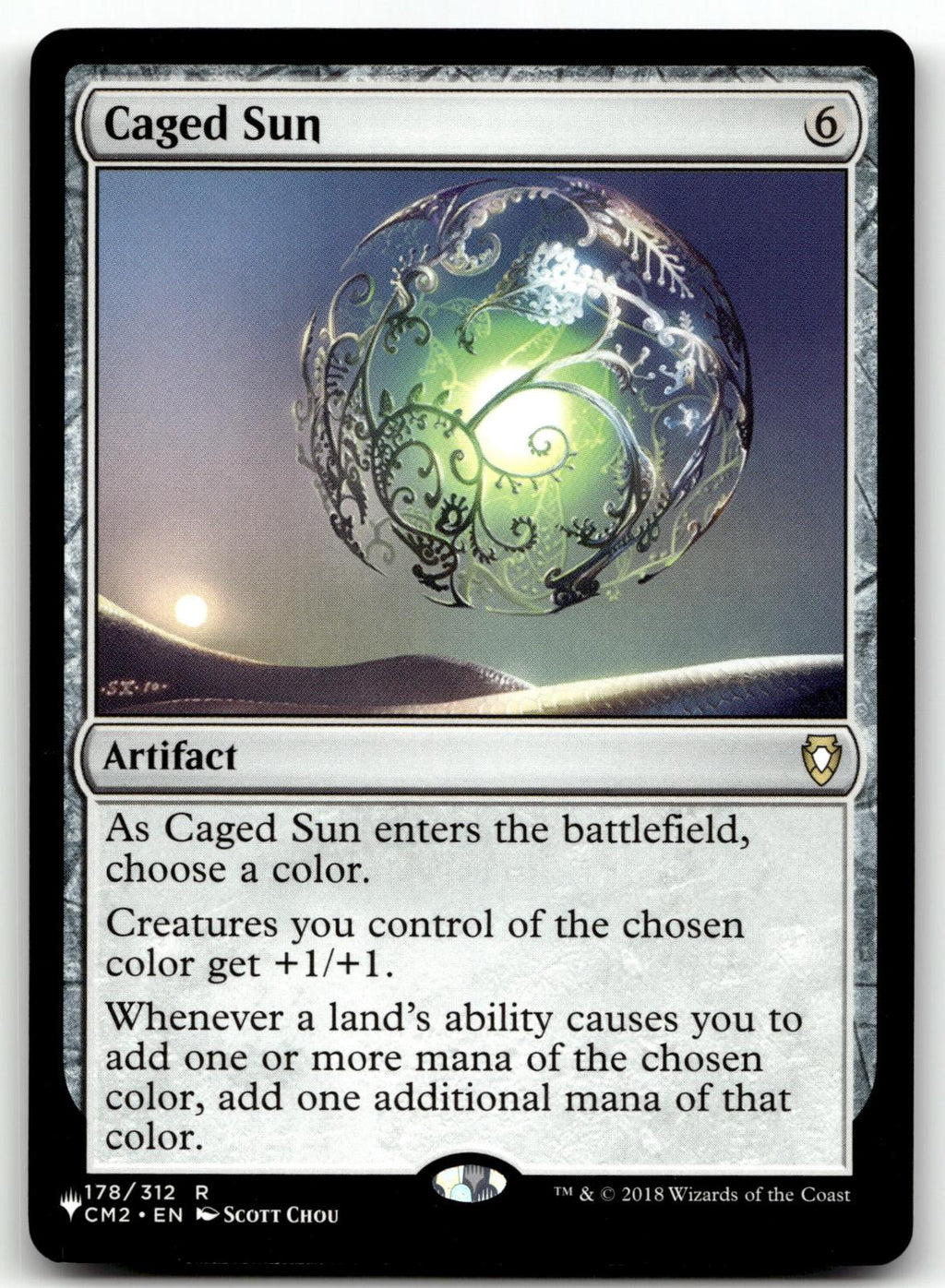 Caged Sun 178 Rare Commander Anthology Volume II Magic: The Gathering Near Mint
