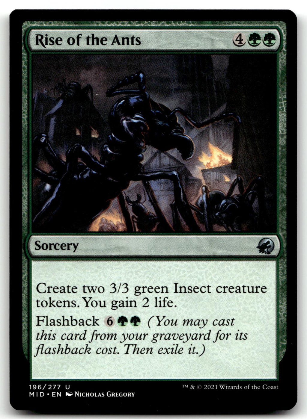 Rise of the Ants 196 Uncommon Innistrad: Midnight Hunt Magic: The Gathering NM