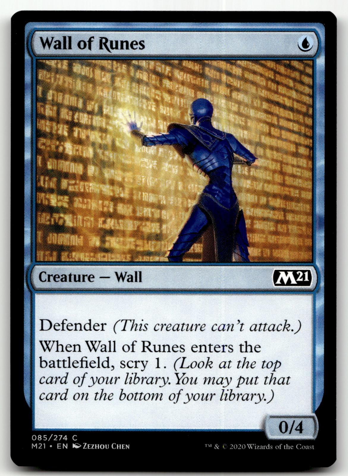 Wall of Runes 85 Common Core Set 2021 Magic: The Gathering Near Mint