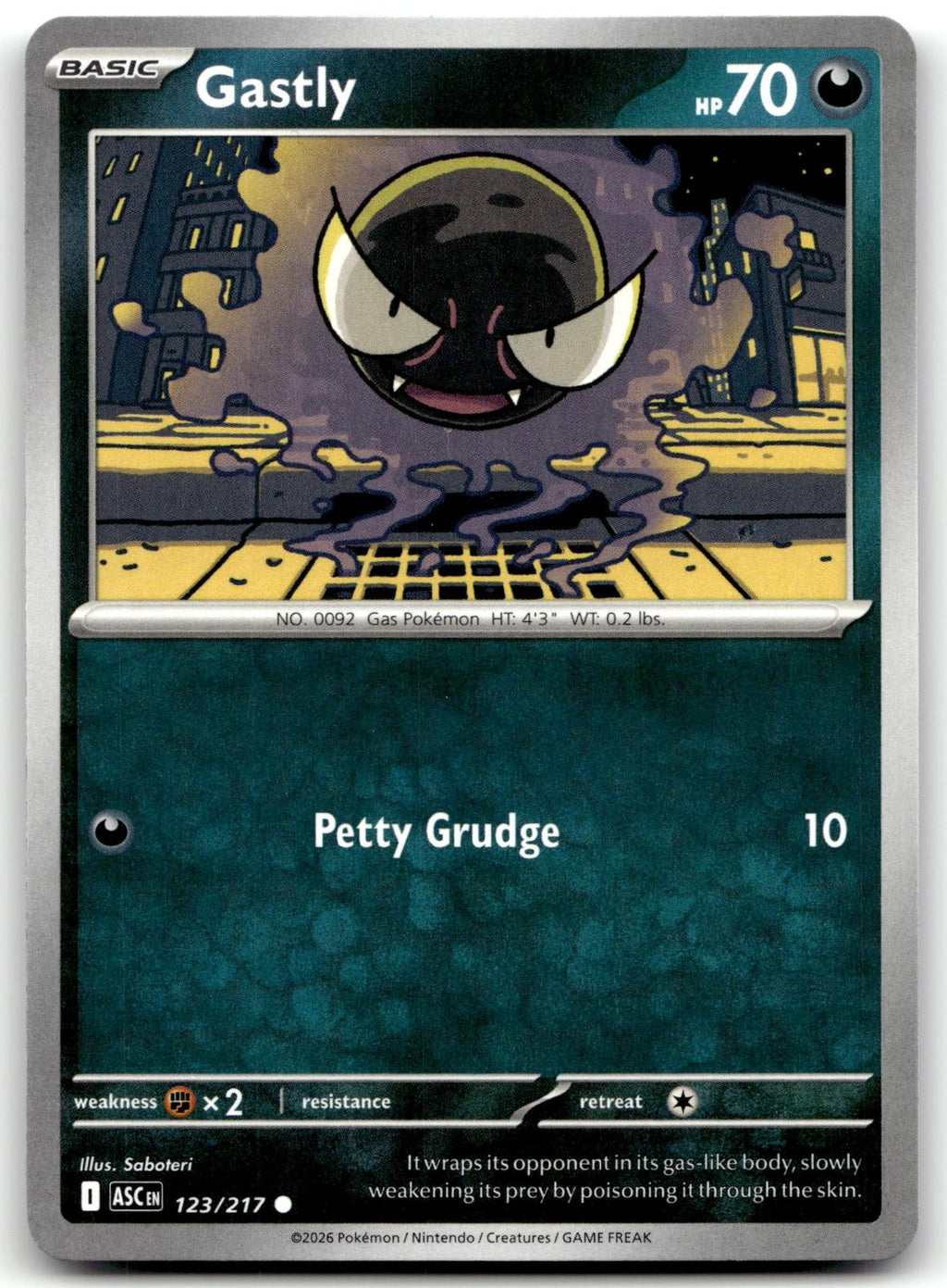 Gastly 123/217 Common Ascended Heroes Pokemon Near Mint