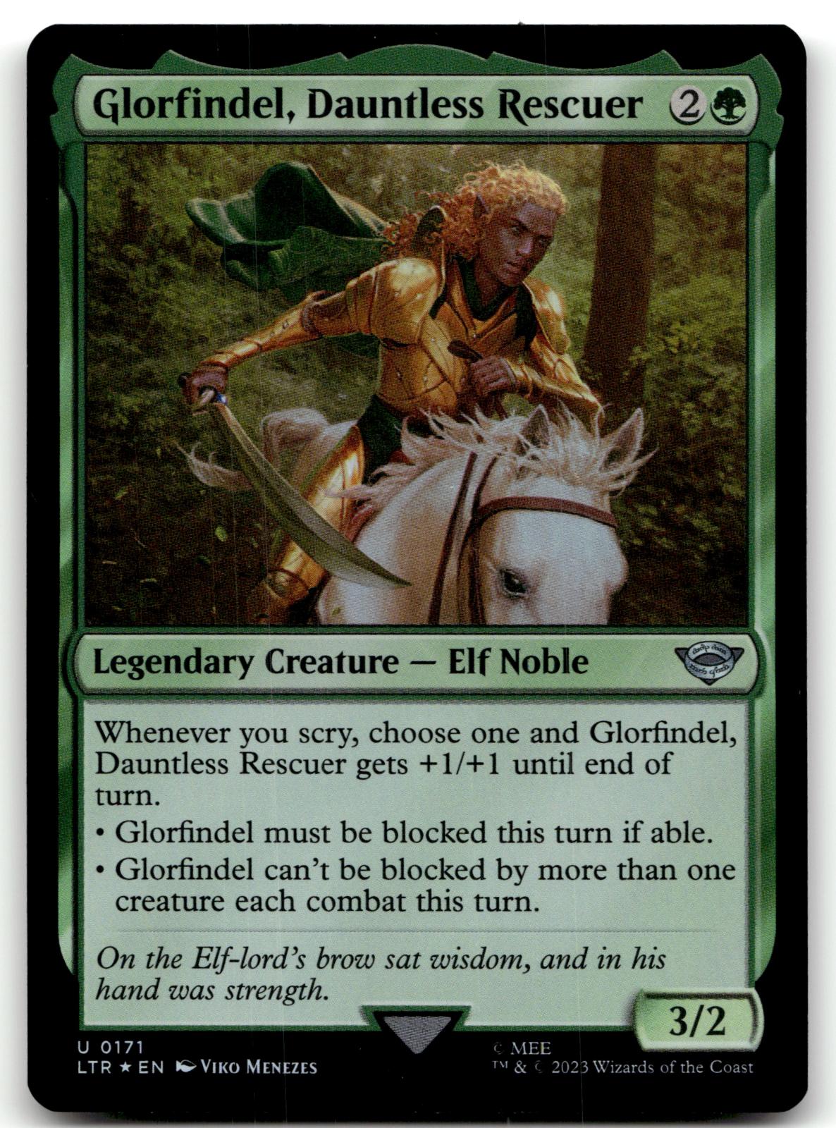 Glorfindel, Dauntless Rescuer 171 Universes Beyond: The Lord of the Rings: Tales of Middle-earth Magic: The Gathering Foil NM
