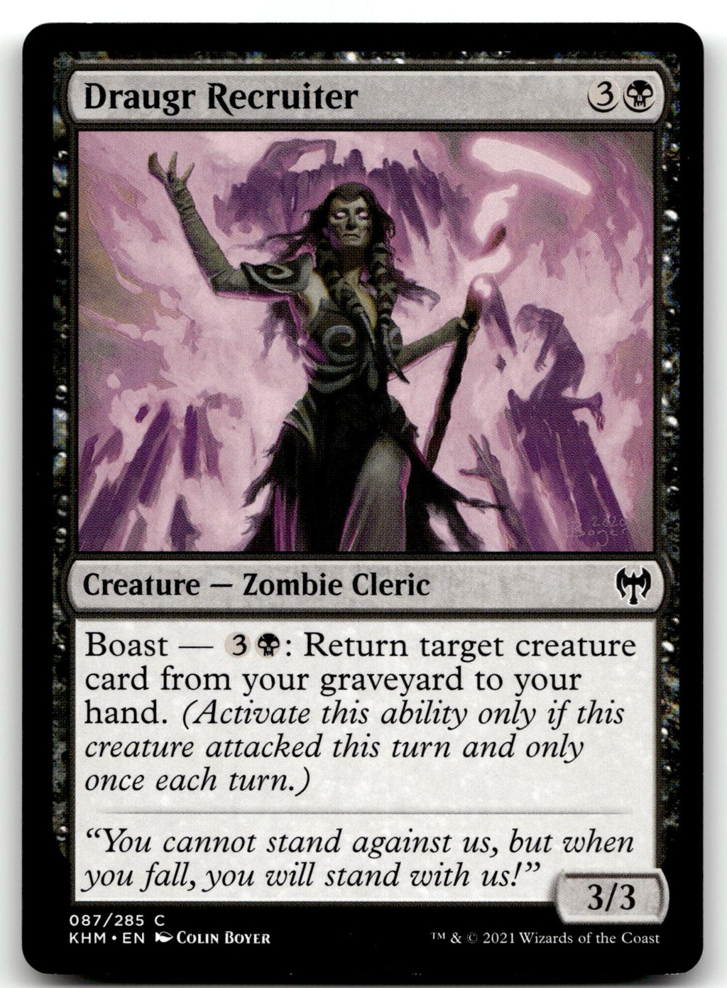 Draugr Recruiter 87 Common Kaldheim Magic: The Gathering Near Mint