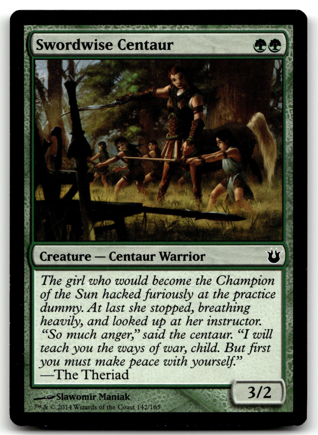 Swordwise Centaur 142 Common Born of the Gods Magic: The Gathering Near Mint