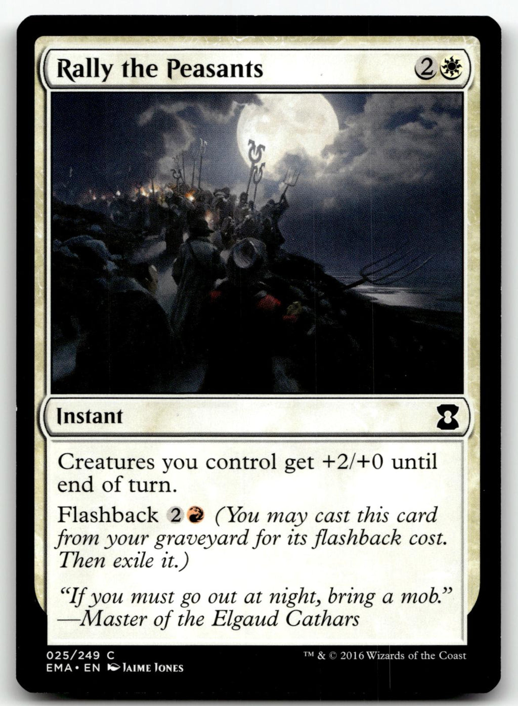 Rally the Peasants 25 Common Eternal Masters Magic: The Gathering Near Mint