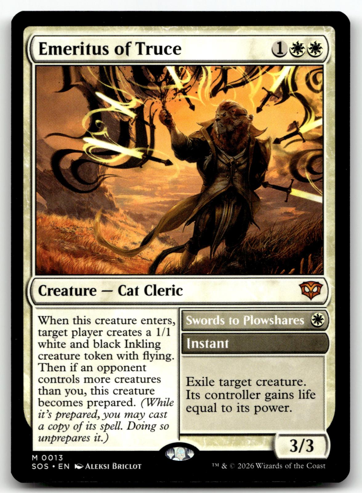 Emeritus of Truce 13 Mythic Secrets of Strixhaven Magic: The Gathering Near Mint