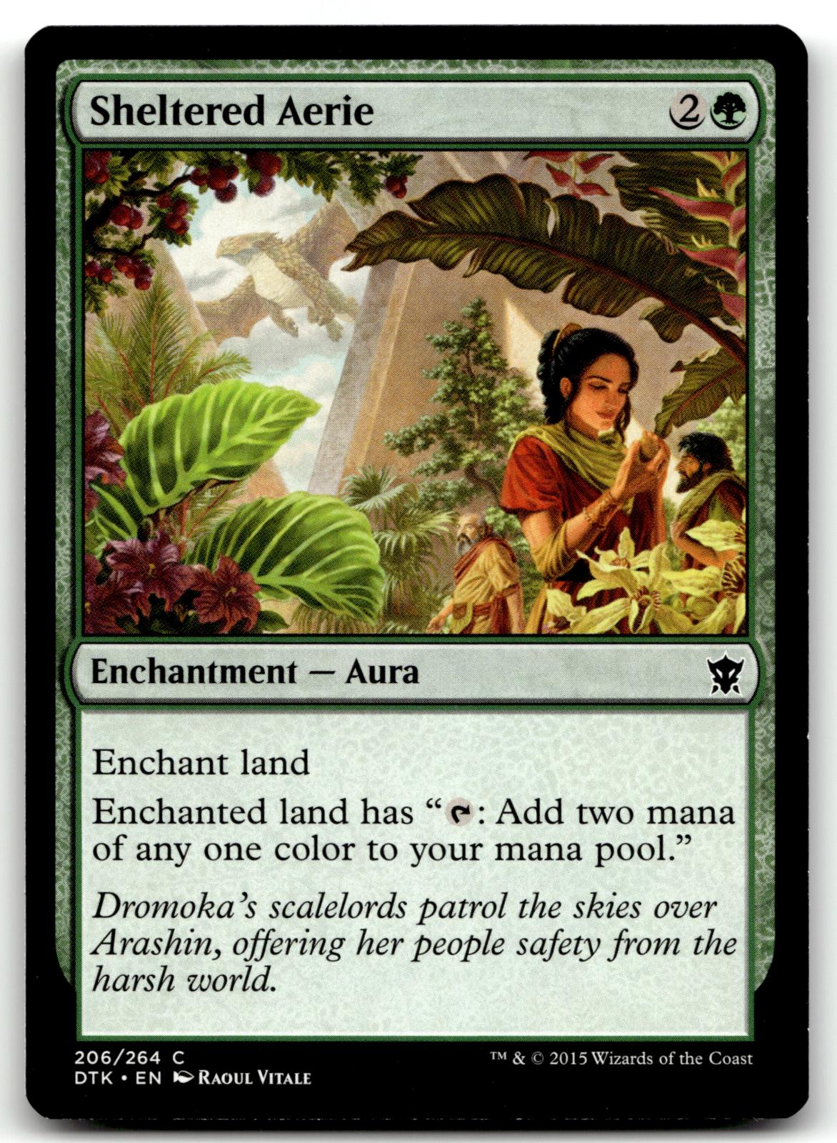 Sheltered Aerie 206 Common Dragons of Tarkir Magic: The Gathering Near Mint